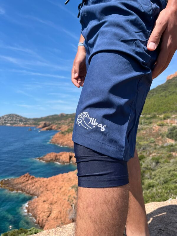Short de sport mastour bleu marine